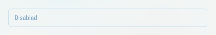 Input Disabled