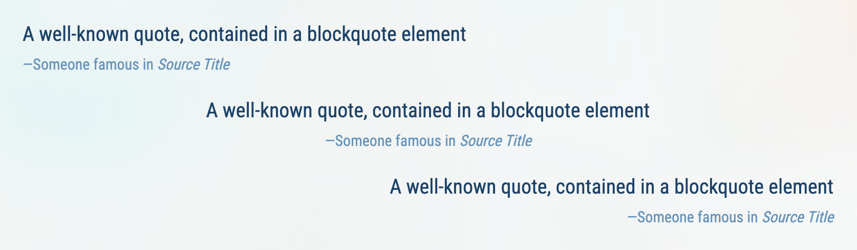 Blockquotes